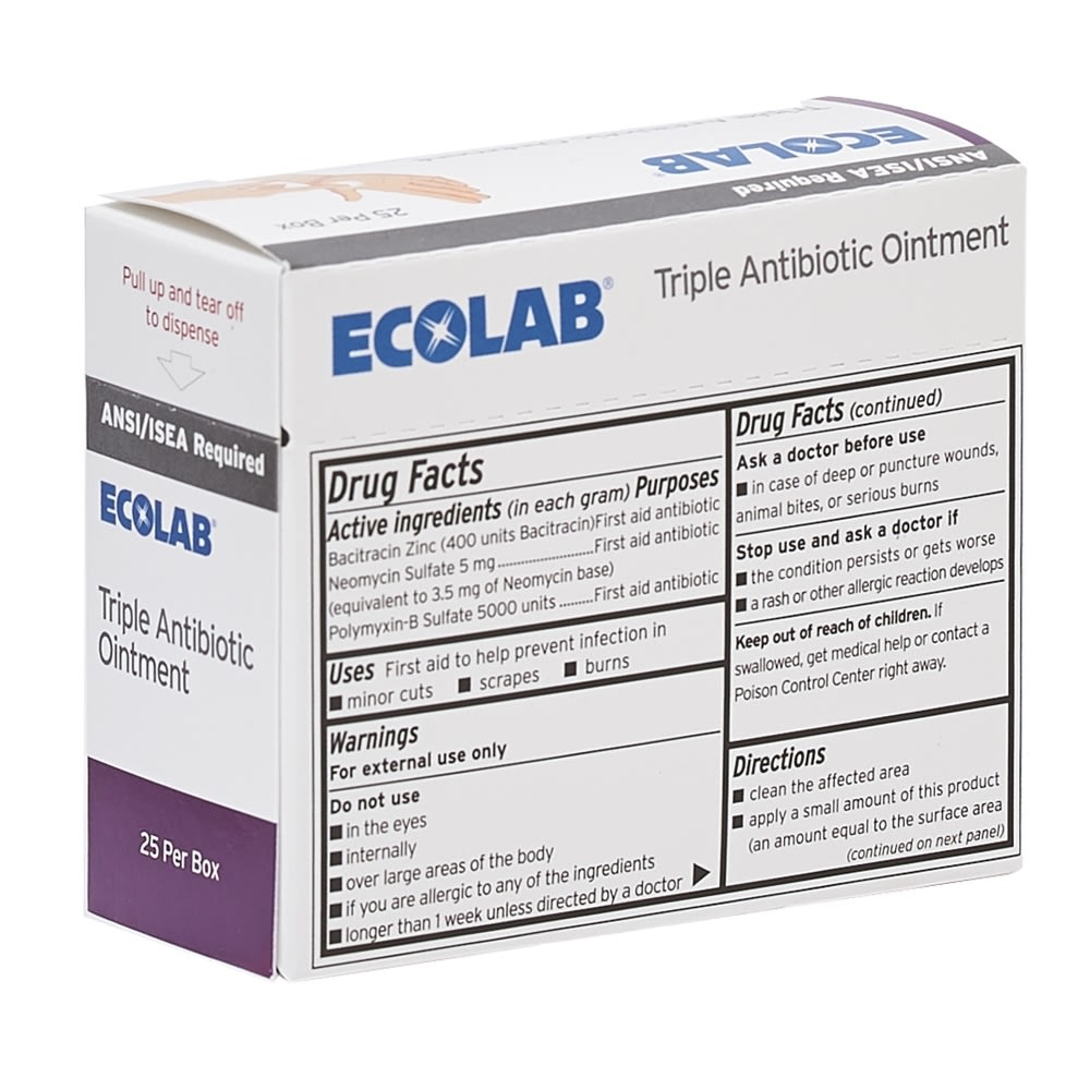 GuestSupply US | Ecolab® Triple Antibiotic Ointment, 25 ct 50225